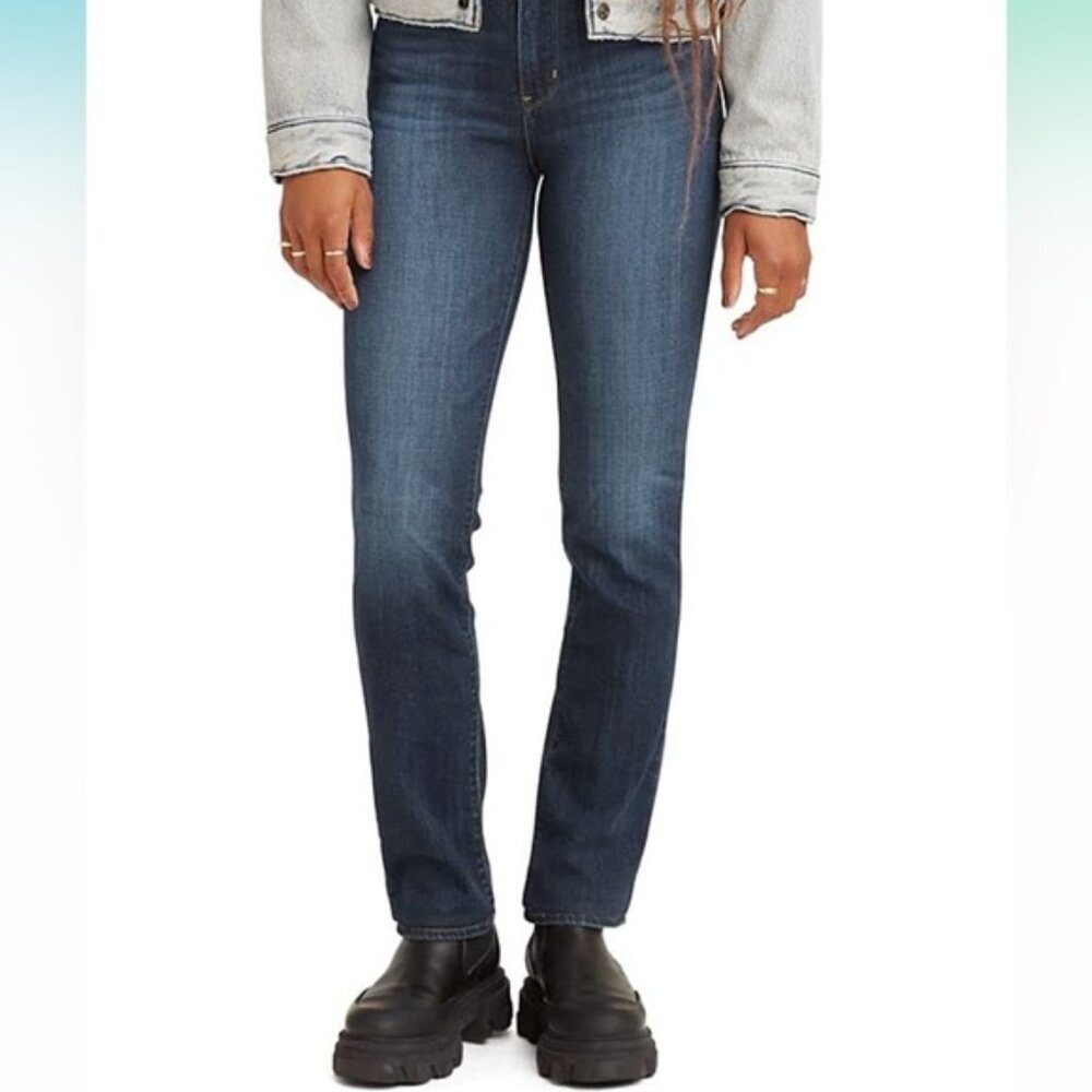 Levi’s 511 Red Tab Jeans Straight Leg Dark Wash Denim Zipper Fly Pockets 31 32L